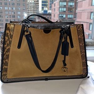 Coach Dreamer 36 in Colorblock with Snakeskin detail; excellent cond w/dustbag